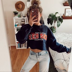 Cropped Red Sox World Series Crewneck